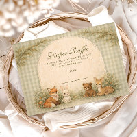 Vintage-Wald-Babytier-Windel-Raffle