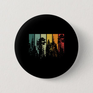 Vintage-Wald-Bäume im Freien Natur Wandern Camping Button