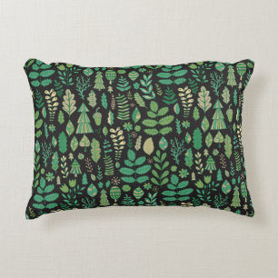 Vintage-Wald-Blumen nahtloses Design Dekokissen
