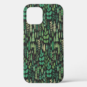Vintage-Wald-Blumen-Nahtloses Design iPhone 12 Hülle