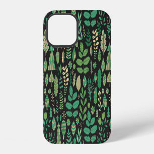 Vintage-Wald-Blumen-Nahtloses Design iPhone 12 Hülle