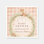 Vintage-Wald-Fuchs-Baby-Party Serviette (Vorderseite)