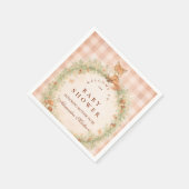 Vintage-Wald-Fuchs-Baby-Party Serviette (Ecke)