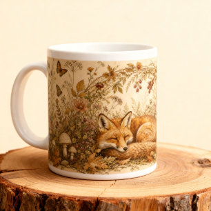 Vintage-Wald-Fuchs-Schlafzimmer-Cottagecore-Tier Jumbo-Tasse