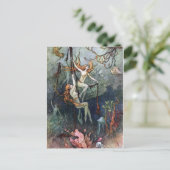 Vintage Wald-Nymphen Postkarte (Stehend Vorderseite)