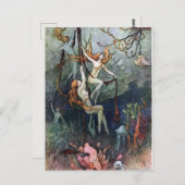 Vintage Wald-Nymphen Postkarte (Vorne/Hinten)