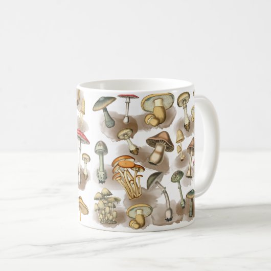Vintage Wald-Pilze Kaffeetasse (VorderseiteRechts)