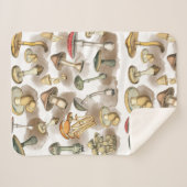 Vintage Wald-Pilze Sherpadecke (Vorderseite (Horizontal))