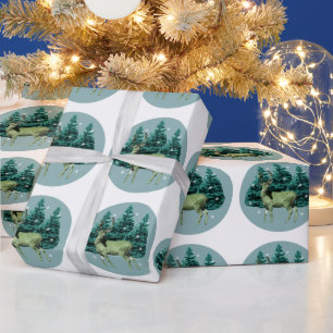 Vintage-Wald-Reh-Wald-Wrap-Papier Geschenkpapier