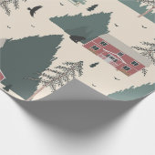 Vintage Wald Winter Geschenkpapier (Ecke)