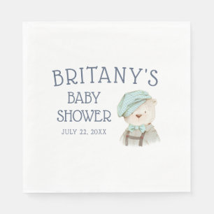 Vintage Waldbärendusche Serviette