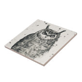 Vintage Wälder Augvogel Aquarell Fliese (Seite)