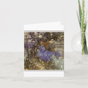 Vintage-Waldfee-Danke-Schöne-Grußkarte Karte