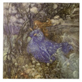 Vintage Waldfee und -Sprites 6" Fliese (Vorderseite)