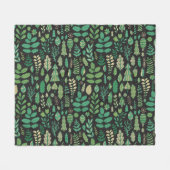 Vintage Waldflora Nahtlos Fleecedecke (Vorderseite (Horizontal))