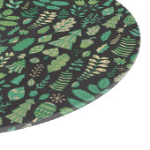 Vintage Waldflora Nahtlos Schneidebrett (Ecke)