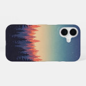 Vintage-Waldgradient iPhone 16 Hülle (Rückseite (Horizontal))