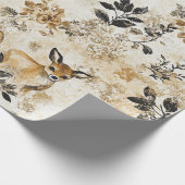 Vintage-Waldhirschmuster Geschenkpapier (Ecke)