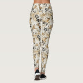 Vintage-Waldhirschmuster Leggings (Rückseite)