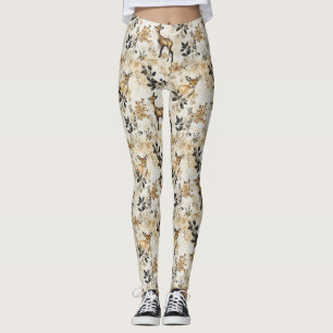 Vintage-Waldhirschmuster Leggings