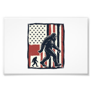 Vintage-Waldkreatur-Flagge-Vektor-Shirt-Design_1 Fotodruck