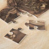 Vintage Waldlandschaft mit Rose Puzzle (Seite)