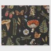 Vintage Waldlandschaft nahtlos Muster. Amanita  Geschenkpapier (Flach)