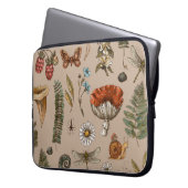 Vintage Waldlandschaft nahtlos Muster. Amanita Laptopschutzhülle (Vorderseite Links)