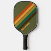 Vintage Waldmarsche mit Namen gestreift Pickleball Schläger (Rückseite)