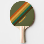 Vintage Waldmarsche mit Namen gestreift Tischtennis Schläger (Vorderseite)