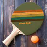 Vintage Waldmarsche mit Namen gestreift Tischtennis Schläger<br><div class="desc">Mit unserem Vintagen Pingpong Paddle Paddel aus dem Wald bringen Sie in die Natur, das Design wird durch die ruhige Schönheit der Waldlandschaften inspiriert. Dieses Paddel verbindet erdige Töne mit klassischen Streifen und schafft eine zeitlose Ästhetik, die sowohl stilvoll als auch funktional ist. Fügen Sie Ihren Namen für eine personalisierte...</div>