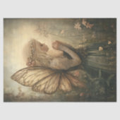 Vintage Waldmühle mit Kronendekoupage Seidenpapier (Vorderseite)