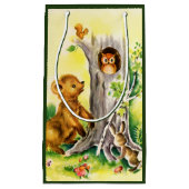 Vintage Waldtiere Kinder Party Tasche Kleine Geschenktüte (Vorderseite)