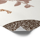 Vintage Waldtiere Kinderdusche - Bären, Füchse Poster (Ecke)