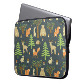 Vintage Waldtiere, Kindermuster. Laptopschutzhülle (Vorderseite Links)