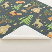 Vintage Waldtiere, Kindermuster. Sherpadecke (3/4)