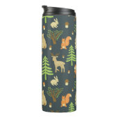 Vintage Waldtiere, Kindermuster. Thermosbecher (Nach rechts gedreht)