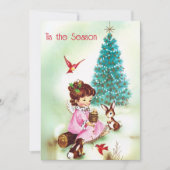 Vintage Waldtiere und Weihnachten (Vorderseite)