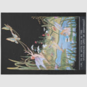 Vintage Waldweiden, Schmetterlinge und Teiche Seidenpapier (Vorderseite)