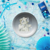 Vintage Waldwinter-Tiere Sankt Snowy Pappteller (Party)