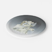 Vintage Waldwinter-Tiere Sankt Snowy Pappteller (Schrägansicht)