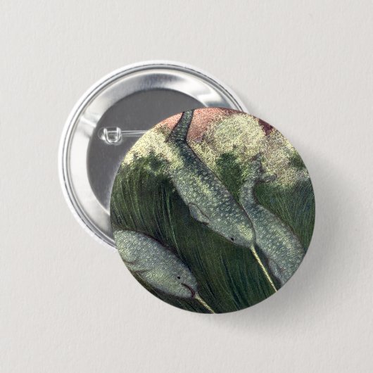 Vintage Wale, Meerestiere Button (Vorne & Hinten)
