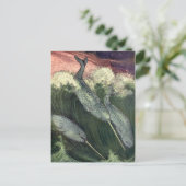 Vintage Wale, Meerestiere Postkarte (Stehend Vorderseite)