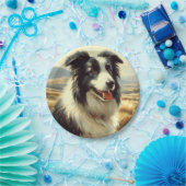 Vintage walisische Sheepdog-Malerei Pappteller (Party)