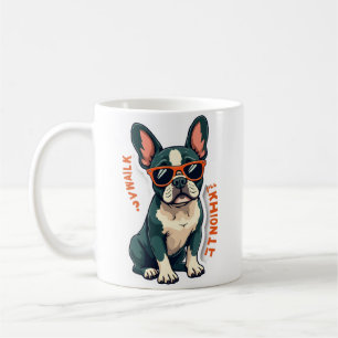 Vintage Walk Ich werde darüber nachdenken Französi Kaffeetasse