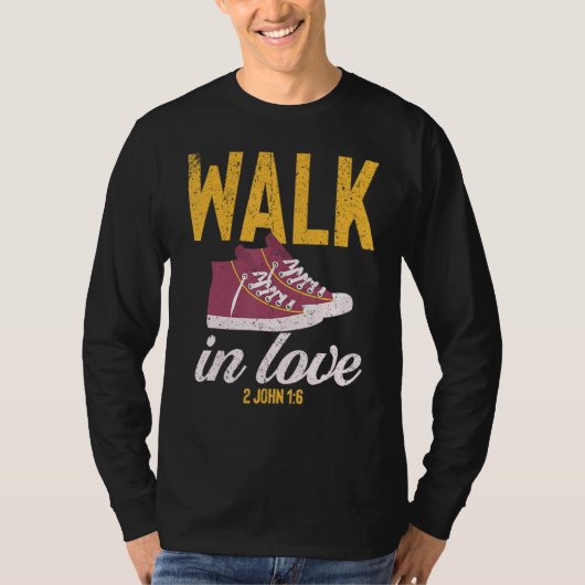 Vintage Walk In Love Christian T-Shirt (Vorderseite)