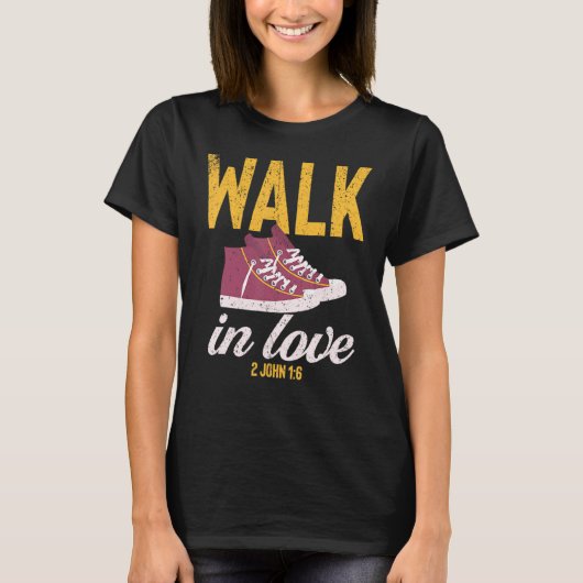 Vintage Walk In Love Christian T-Shirt (Vorderseite)