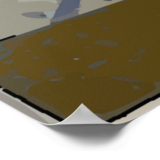 Vintage Walking Dog, Poster (Ecke)