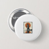 Vintage Walking Figure Sonnenuntergangs-Reflexions Button (Vorne & Hinten)