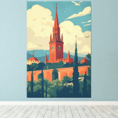 Vintage wall art leinwanddruck (Insitu (Holzboden))